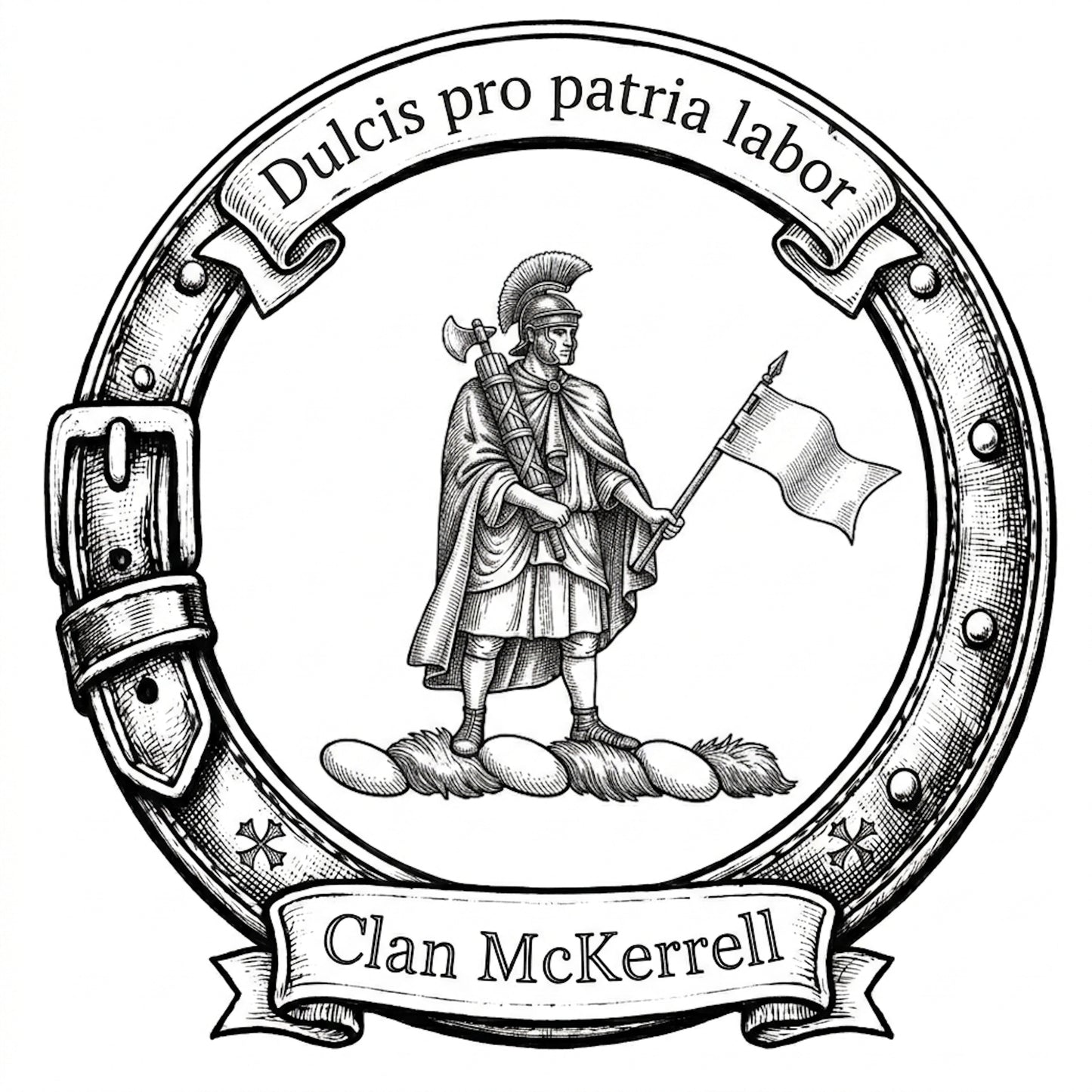 Clan McKerrell Crest digital download: Includes Color PNG, B&W PNG, and SVG vector files