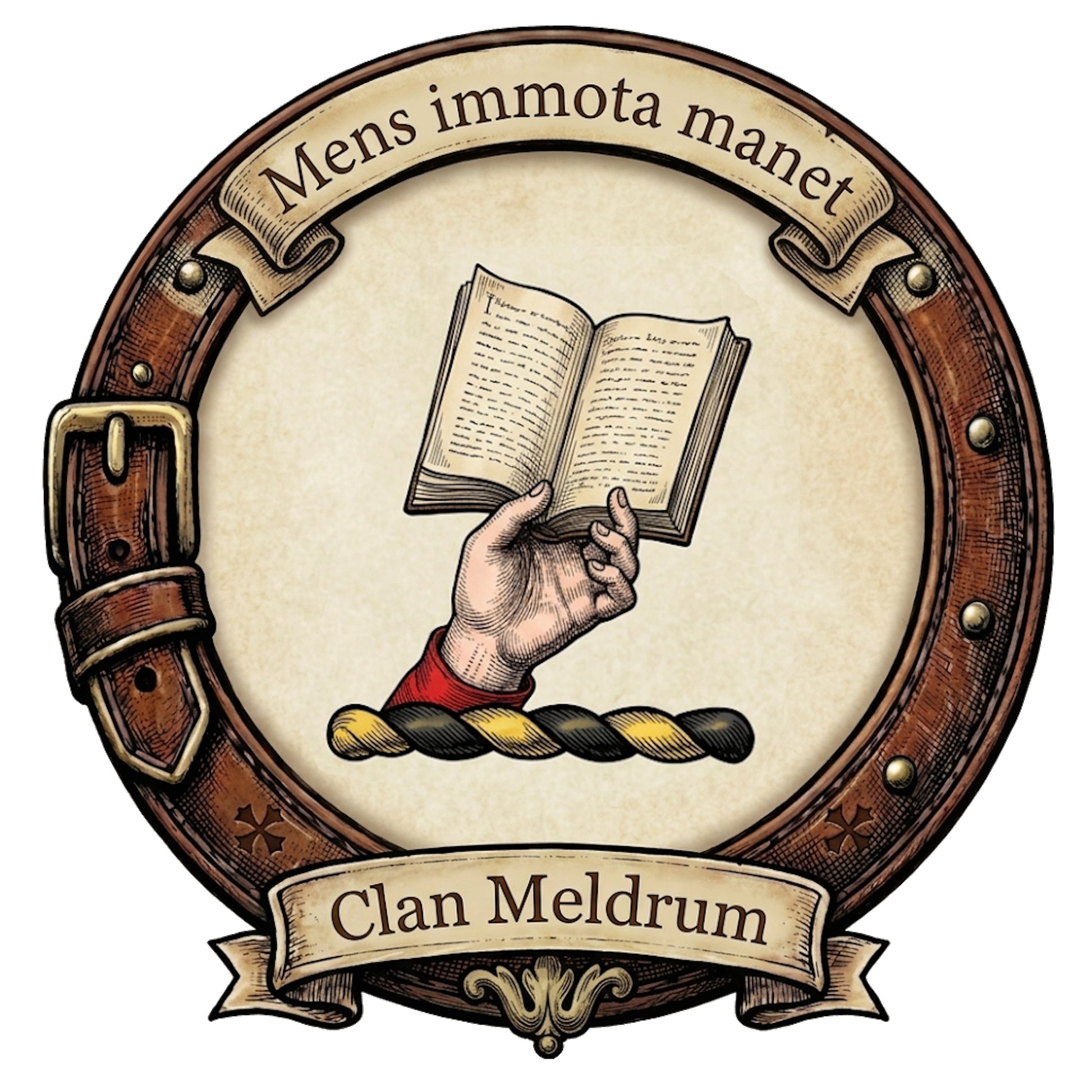 Clan Meldrum Crest digital download: Includes Color PNG, B&W PNG, and SVG vector files