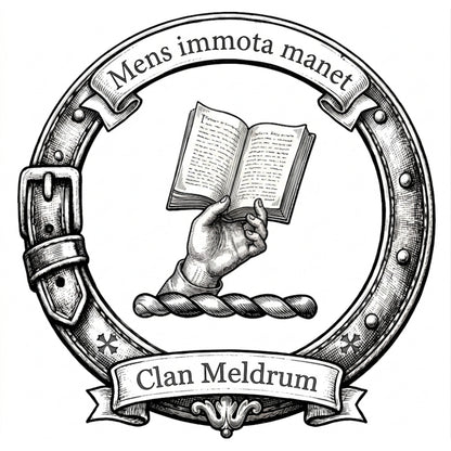Clan Meldrum Crest digital download: Includes Color PNG, B&W PNG, and SVG vector files