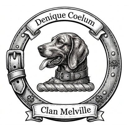 Clan Melville Crest digital download: Includes Color PNG, B&W PNG, and SVG vector files