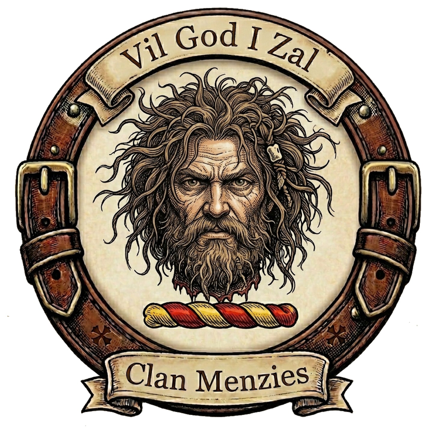 Clan Menzies Crest digital download: Includes Color PNG, B&W PNG, and SVG vector files