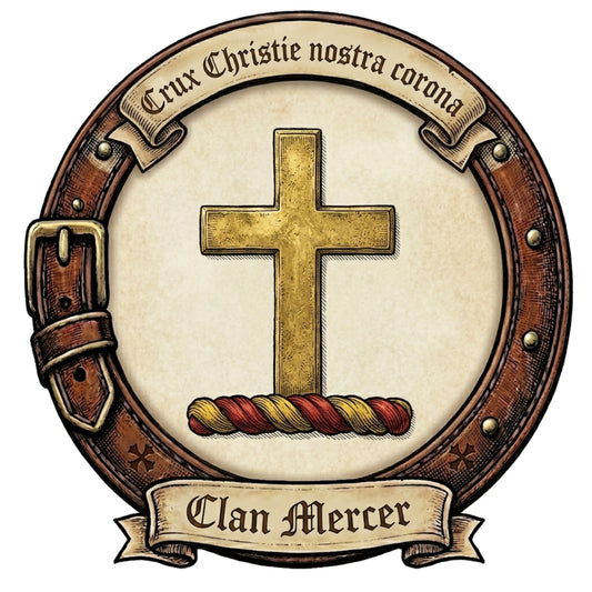 Clan Mercer Crest digital download: Includes Color PNG, B&W PNG, and SVG vector files