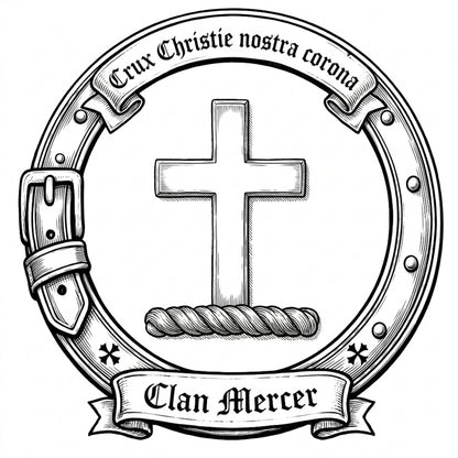 Clan Mercer Crest digital download: Includes Color PNG, B&W PNG, and SVG vector files