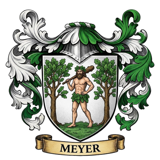 The Meyer Family Coat of Arms digital download: Includes Color PNG, B&W PNG, and SVG vector files