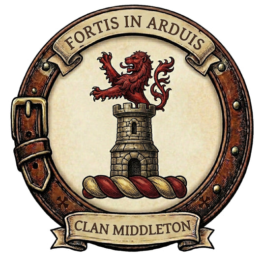 Clan Middleton Crest digital download: Includes Color PNG, B&W PNG, and SVG vector files