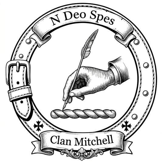 Clan Mitchell Crest digital download: Includes Color PNG, B&W PNG, and SVG vector files