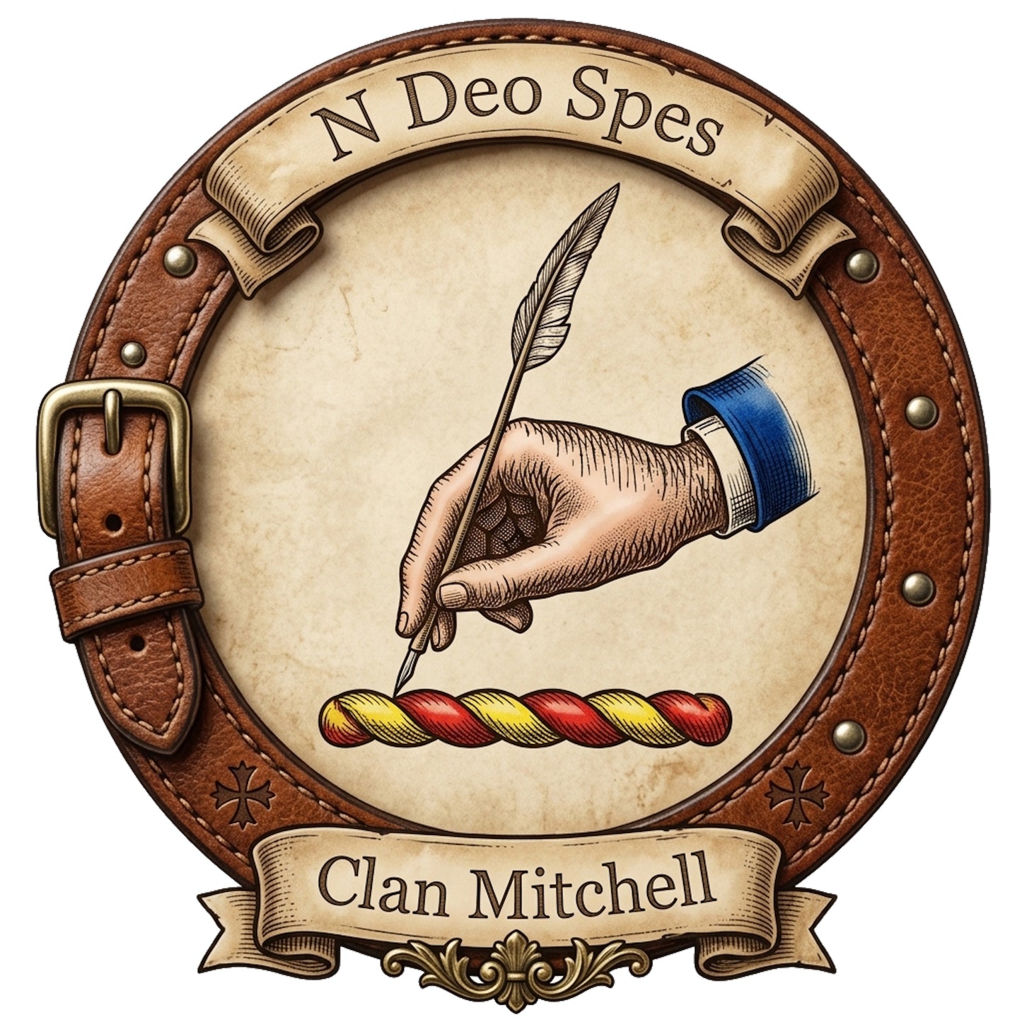 Clan Mitchell Crest digital download: Includes Color PNG, B&W PNG, and SVG vector files