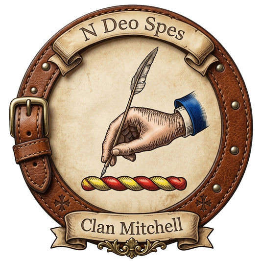 Clan Mitchell Crest digital download: Includes Color PNG, B&W PNG, and SVG vector files