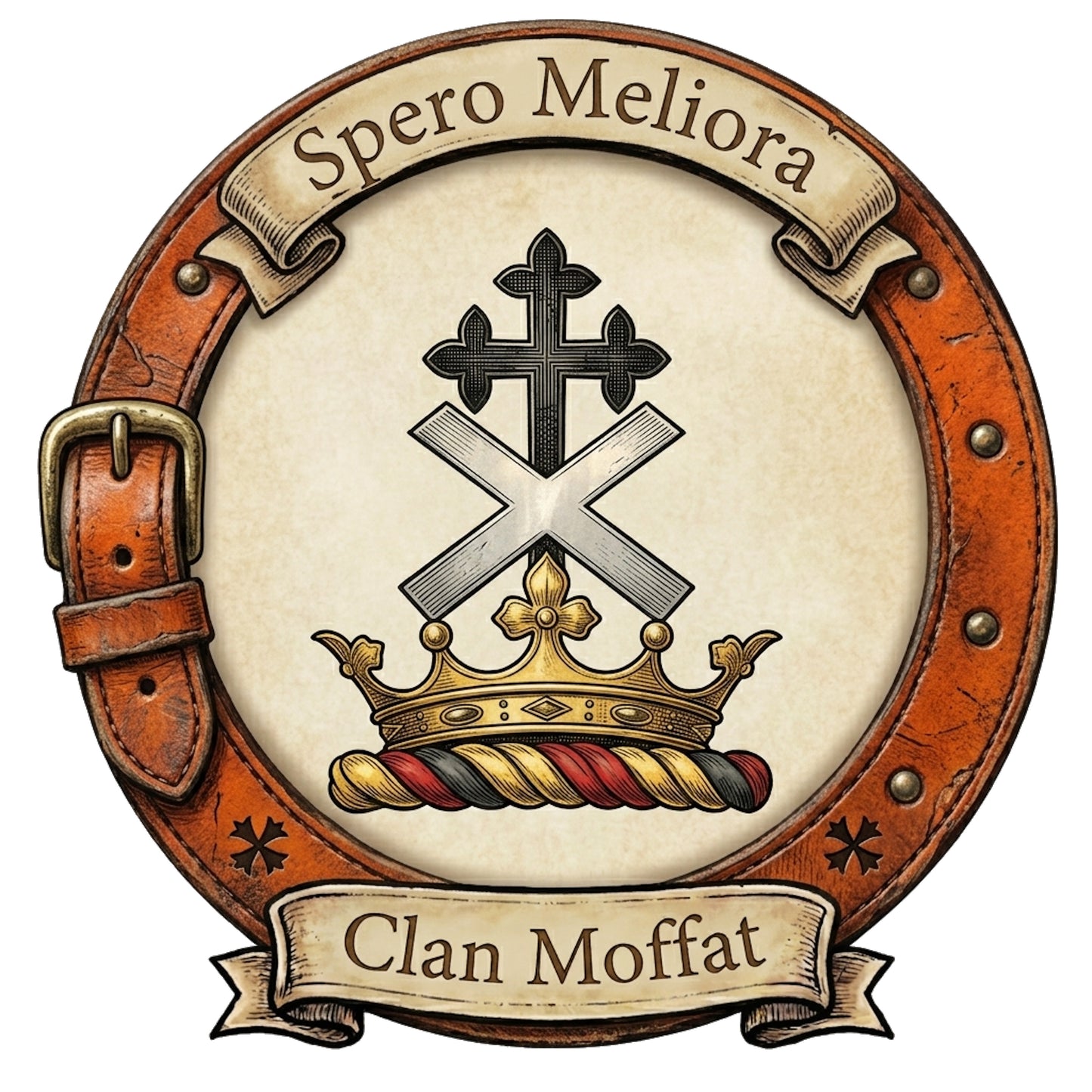 Clan Moffat Crest digital download: Includes Color PNG, B&W PNG, and SVG vector files