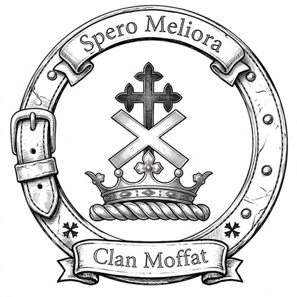 Clan Moffat Crest digital download: Includes Color PNG, B&W PNG, and SVG vector files