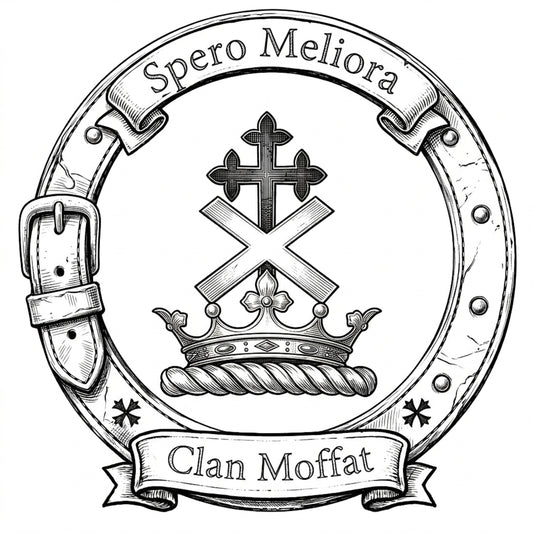 Clan Moffat Crest digital download: Includes Color PNG, B&W PNG, and SVG vector files