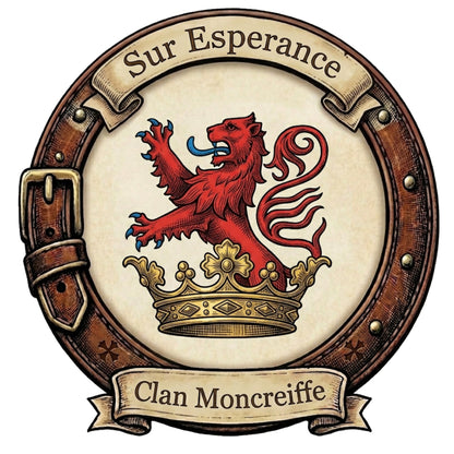 Clan Moncreiffe Crest digital download: Includes Color PNG, B&W PNG, and SVG vector files