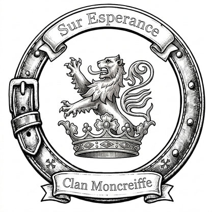 Clan Moncreiffe Crest digital download: Includes Color PNG, B&W PNG, and SVG vector files