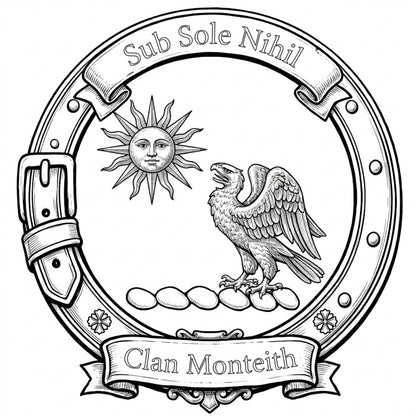 Clan Monteith Crest digital download: Includes Color PNG, B&W PNG, and SVG vector files