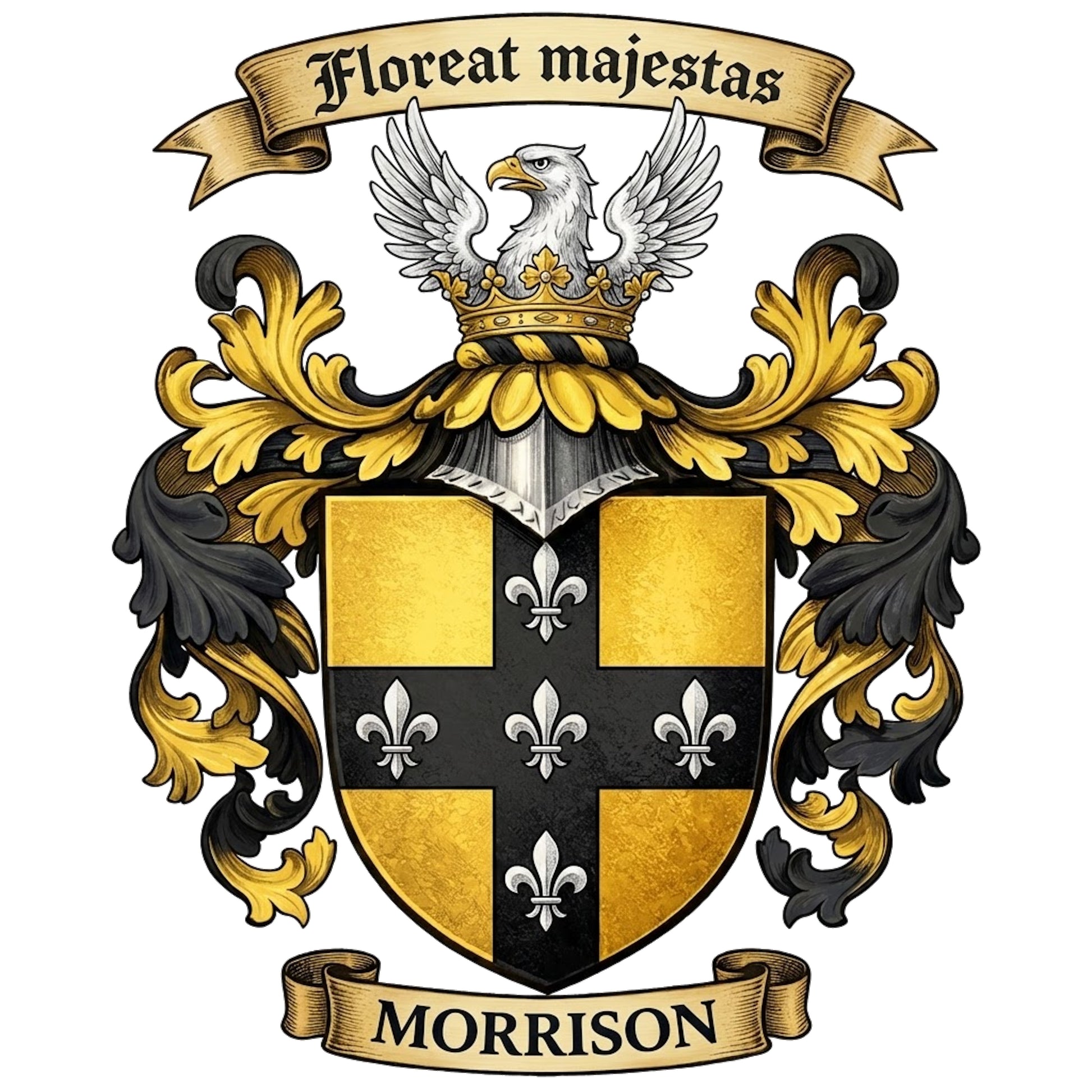 The Morrison Family Coat of Arms digital download: Includes Color PNG, B&W PNG, and SVG vector files