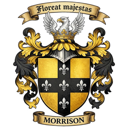 The Morrison Family Coat of Arms digital download: Includes Color PNG, B&W PNG, and SVG vector files