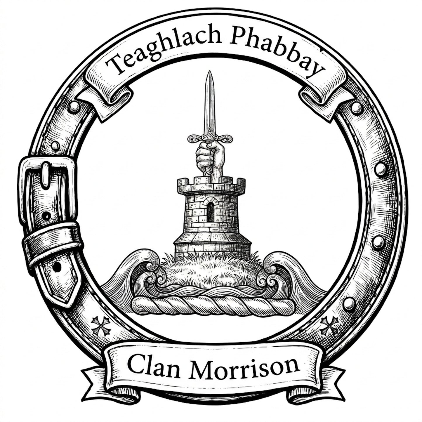 Clan Morrison Crest digital download: Includes Color PNG, B&W PNG, and SVG vector files