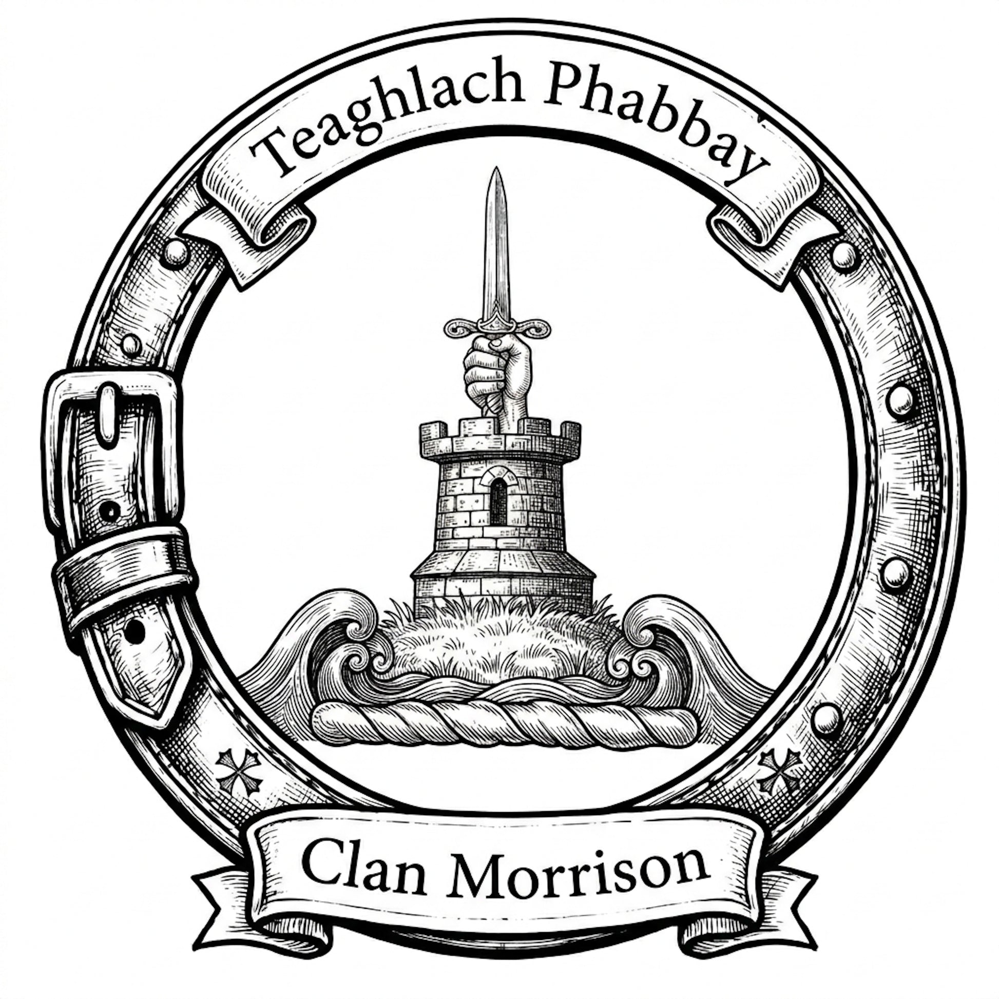 Clan Morrison Crest digital download: Includes Color PNG, B&W PNG, and SVG vector files
