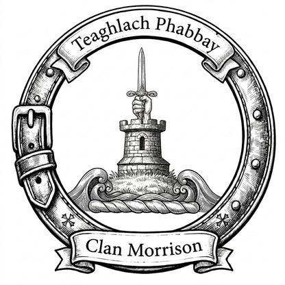 Clan Morrison Crest digital download: Includes Color PNG, B&W PNG, and SVG vector files