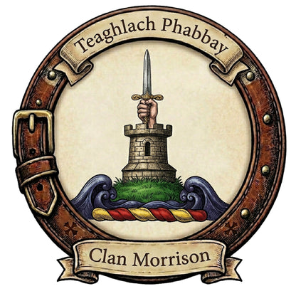 Clan Morrison Crest digital download: Includes Color PNG, B&W PNG, and SVG vector files
