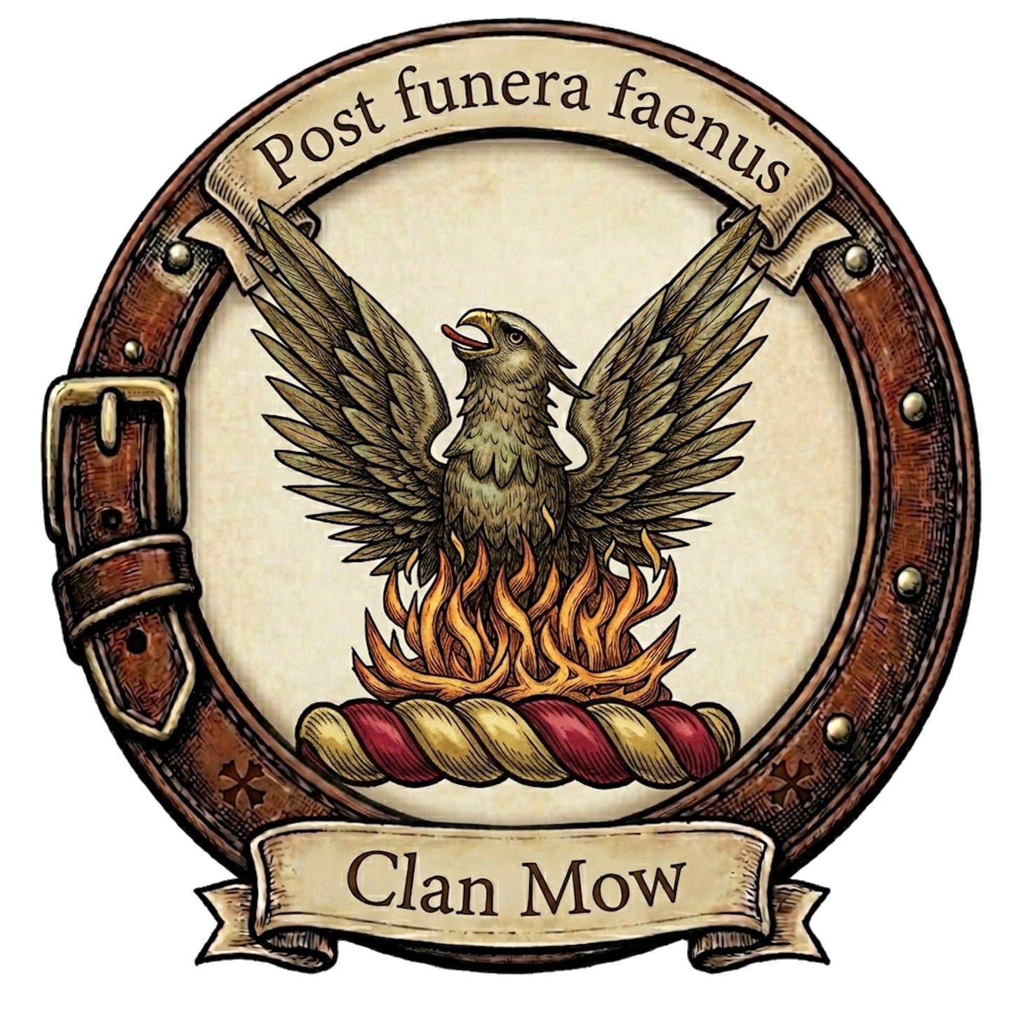 Clan Mow Crest digital download: Includes Color PNG, B&W PNG, and SVG vector files