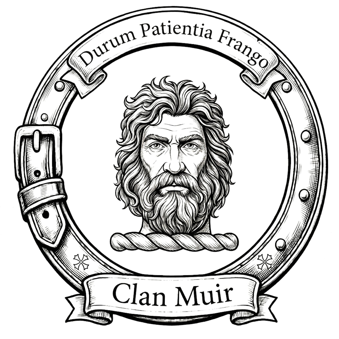 Clan Muir Crest digital download: Includes Color PNG, B&W PNG, and SVG vector files