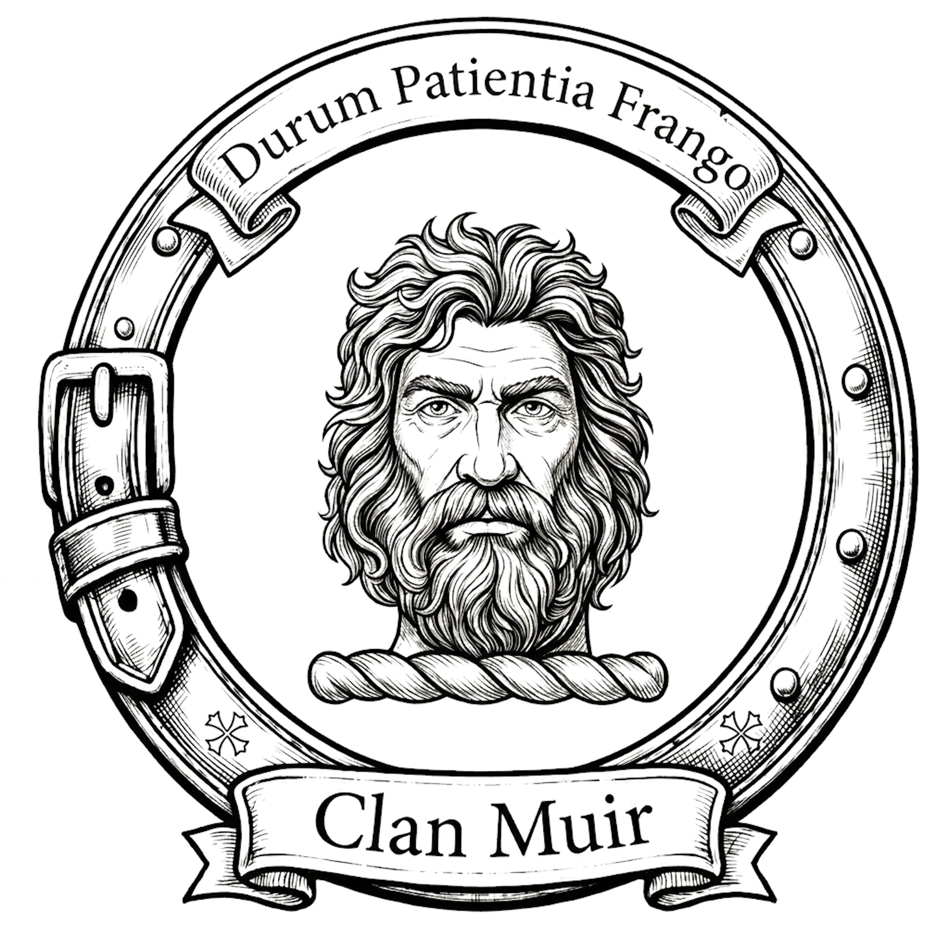 Clan Muir Crest digital download: Includes Color PNG, B&W PNG, and SVG vector files