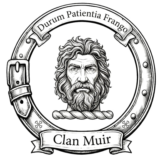 Clan Muir Crest digital download: Includes Color PNG, B&W PNG, and SVG vector files