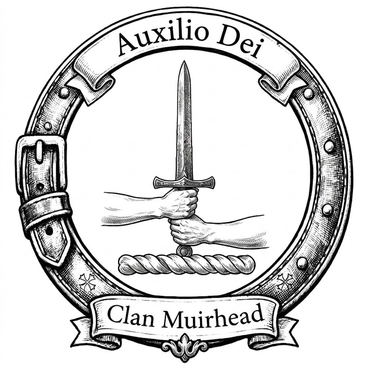 Clan Muirhead Crest digital download: Includes Color PNG, B&W PNG, and SVG vector files