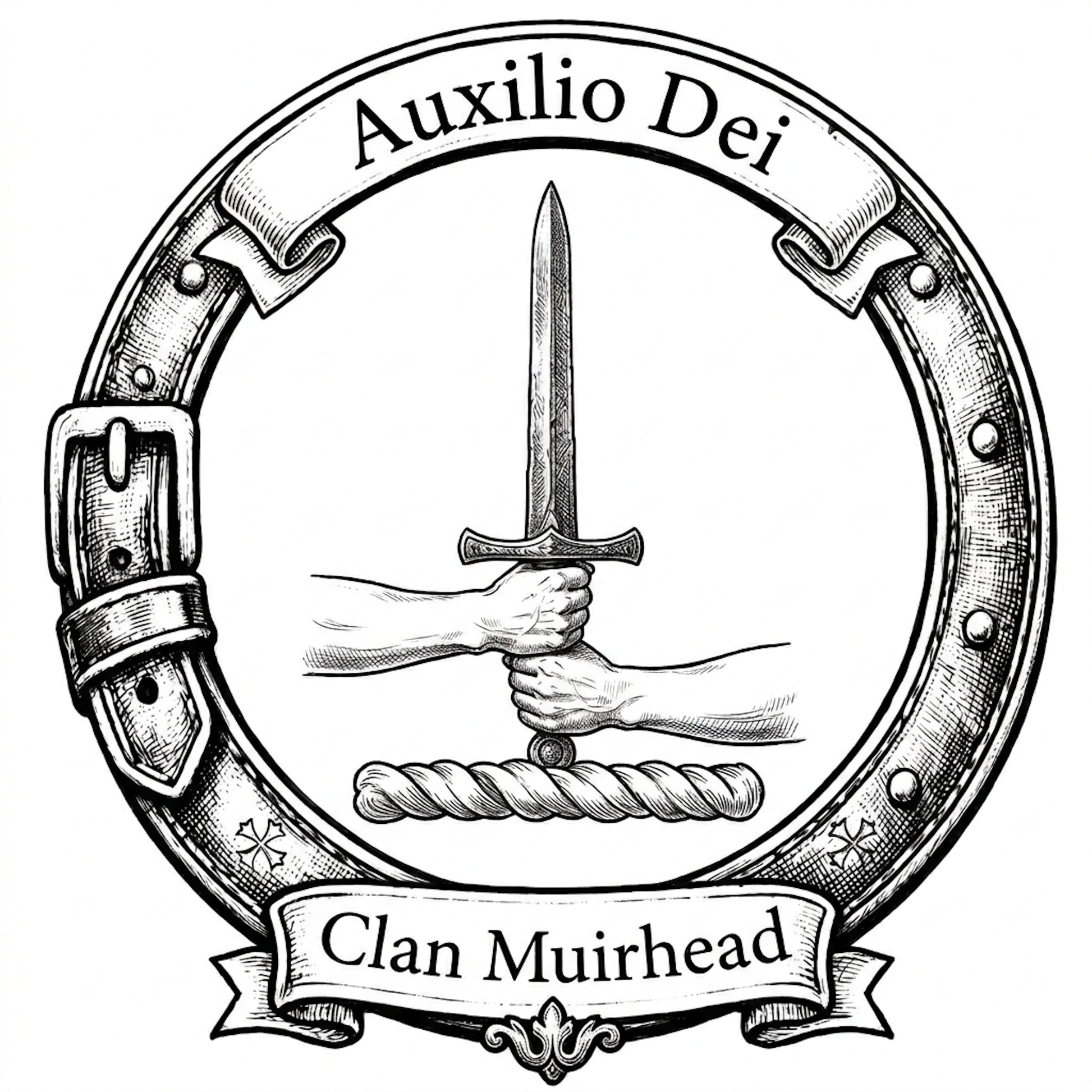 Clan Muirhead Crest digital download: Includes Color PNG, B&W PNG, and SVG vector files