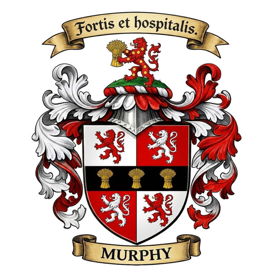 The Murphy Family Coat of Arms digital download: Includes Color PNG, B&W PNG, and SVG vector files