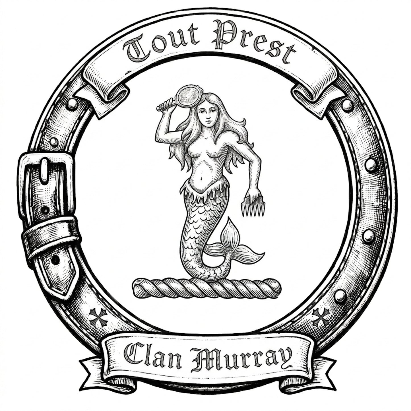Clan Murray Crest digital download: Includes Color PNG, B&W PNG, and SVG vector files