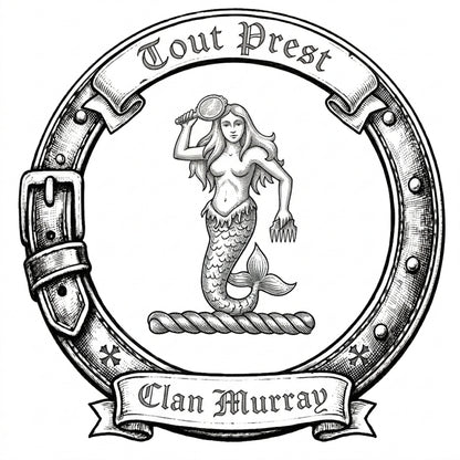 Clan Murray Crest digital download: Includes Color PNG, B&W PNG, and SVG vector files