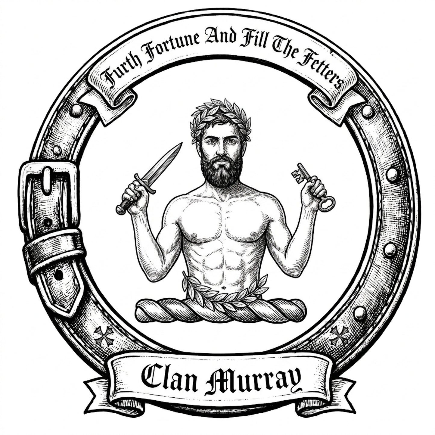 Clan Murray Crest digital download: Includes Color PNG, B&W PNG, and SVG vector files