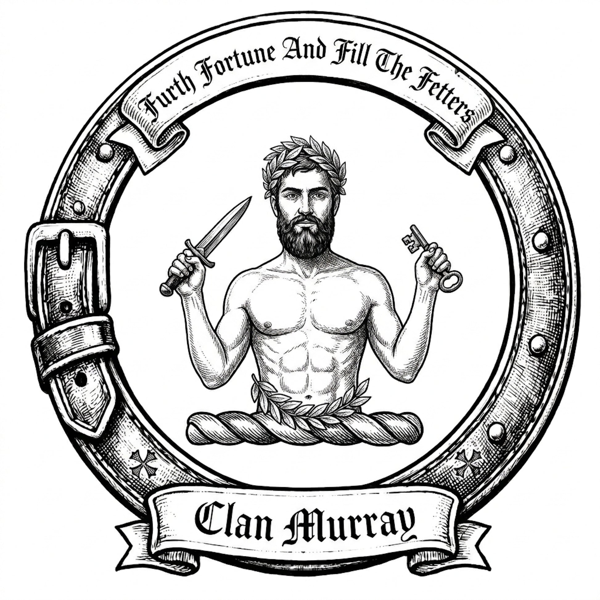 Clan Murray Crest digital download: Includes Color PNG, B&W PNG, and SVG vector files
