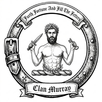 Clan Murray Crest digital download: Includes Color PNG, B&W PNG, and SVG vector files