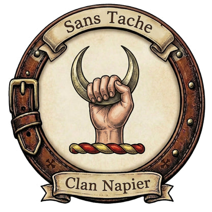 Clan Napier Crest digital download: Includes Color PNG, B&W PNG, and SVG vector files