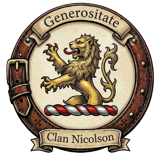 Clan Nicolson Crest digital download: Includes Color PNG, B&W PNG, and SVG vector files