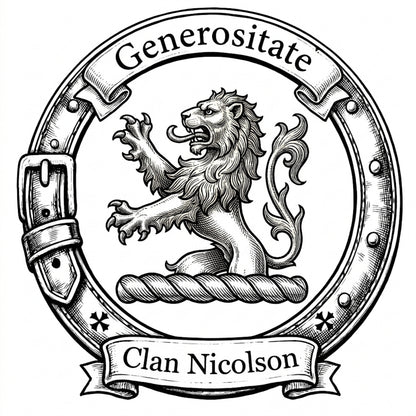 Clan Nicolson Crest digital download: Includes Color PNG, B&W PNG, and SVG vector files