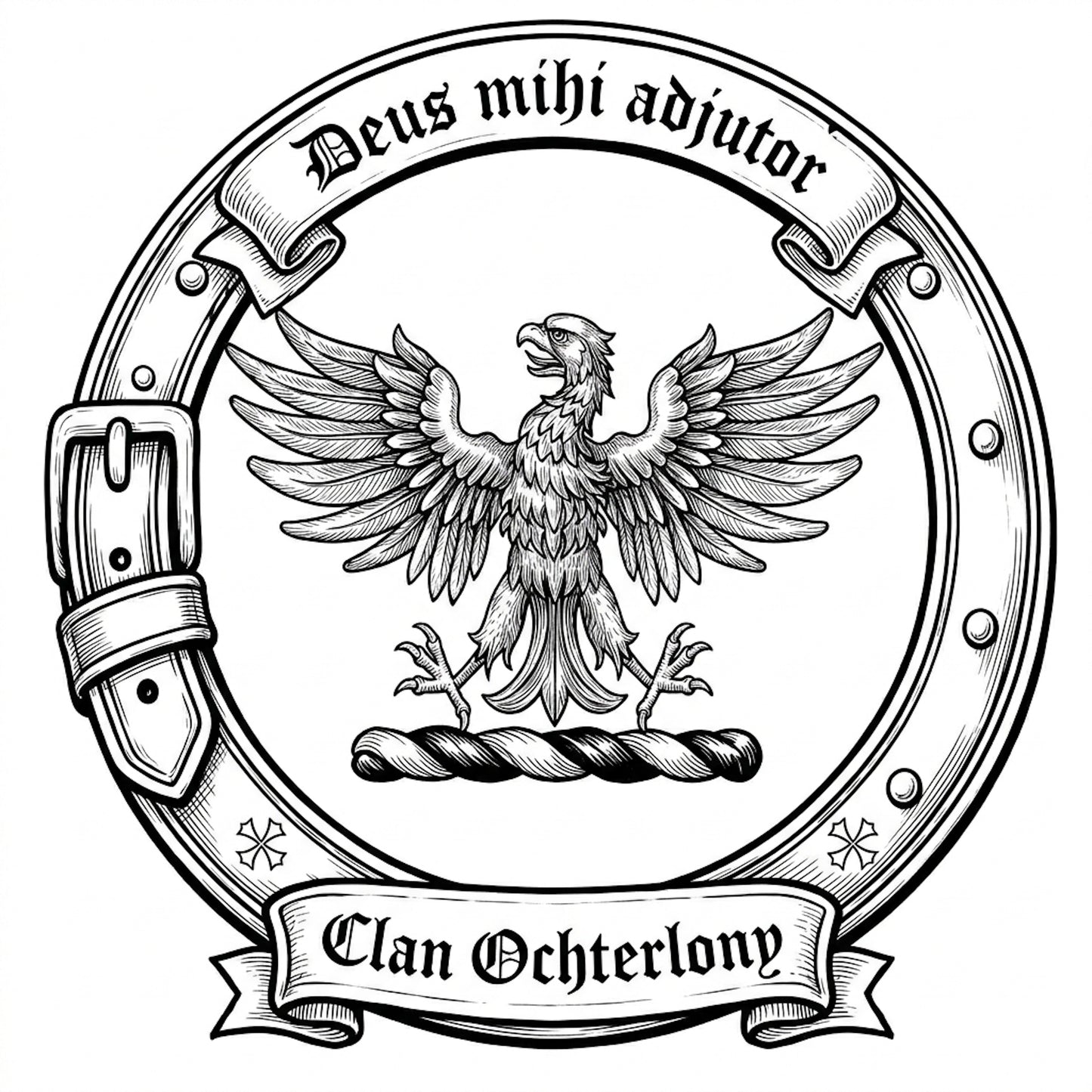 Clan Ochterlony Crest digital download: Includes Color PNG, B&W PNG, and SVG vector files