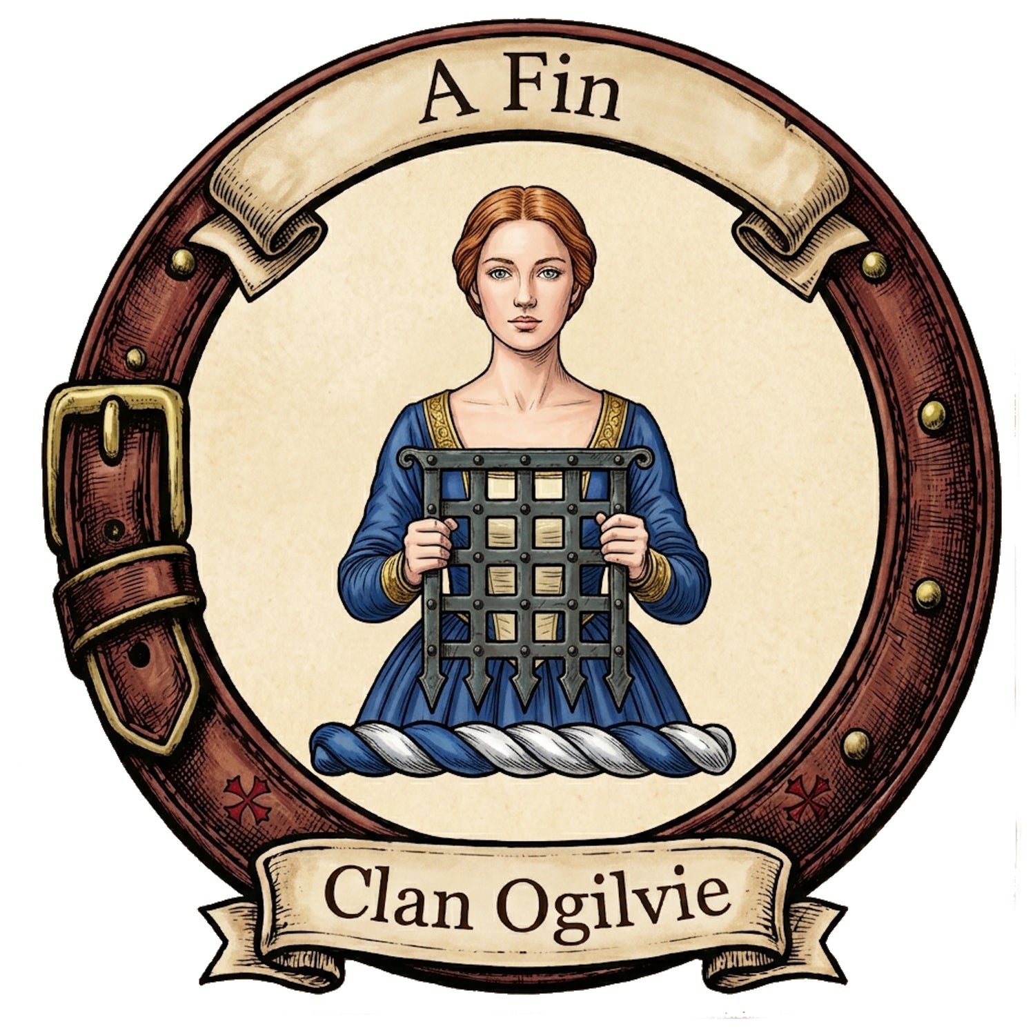 Clan Ogilvie Crest digital download: Includes Color PNG, B&W PNG, and SVG vector files