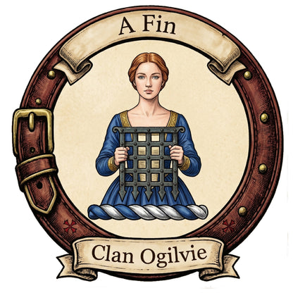 Clan Ogilvie Crest digital download: Includes Color PNG, B&W PNG, and SVG vector files