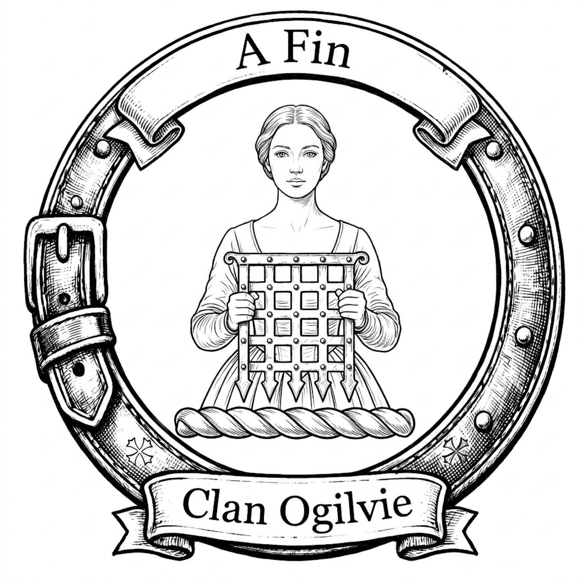 Clan Ogilvie Crest digital download: Includes Color PNG, B&W PNG, and SVG vector files