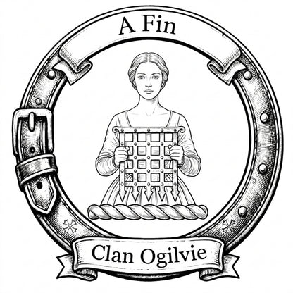 Clan Ogilvie Crest digital download: Includes Color PNG, B&W PNG, and SVG vector files