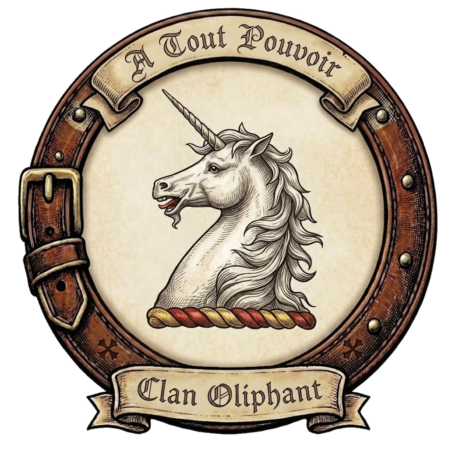Clan Oliphant Crest digital download: Includes Color PNG, B&W PNG, and SVG vector files