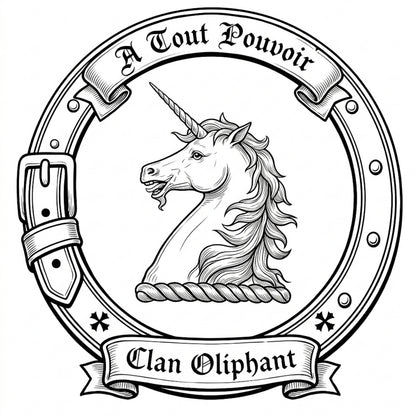 Clan Oliphant Crest digital download: Includes Color PNG, B&W PNG, and SVG vector files