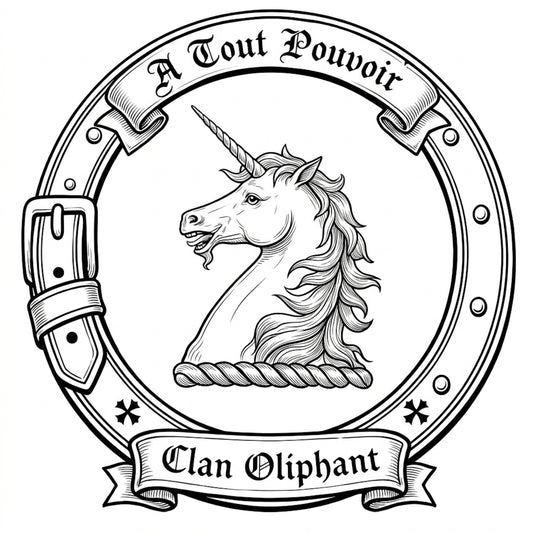 Clan Oliphant Crest digital download: Includes Color PNG, B&W PNG, and SVG vector files