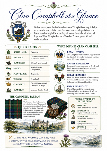 In the Footsteps of Clan Campbell: Ancestral Travel Guide & Genealogy Planner