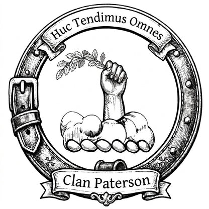 Clan Paterson Crest digital download: Includes Color PNG, B&W PNG, and SVG vector files