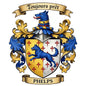 The Phelps Family Coat of Arms digital download: Includes Color PNG, B&W PNG, and SVG vector files